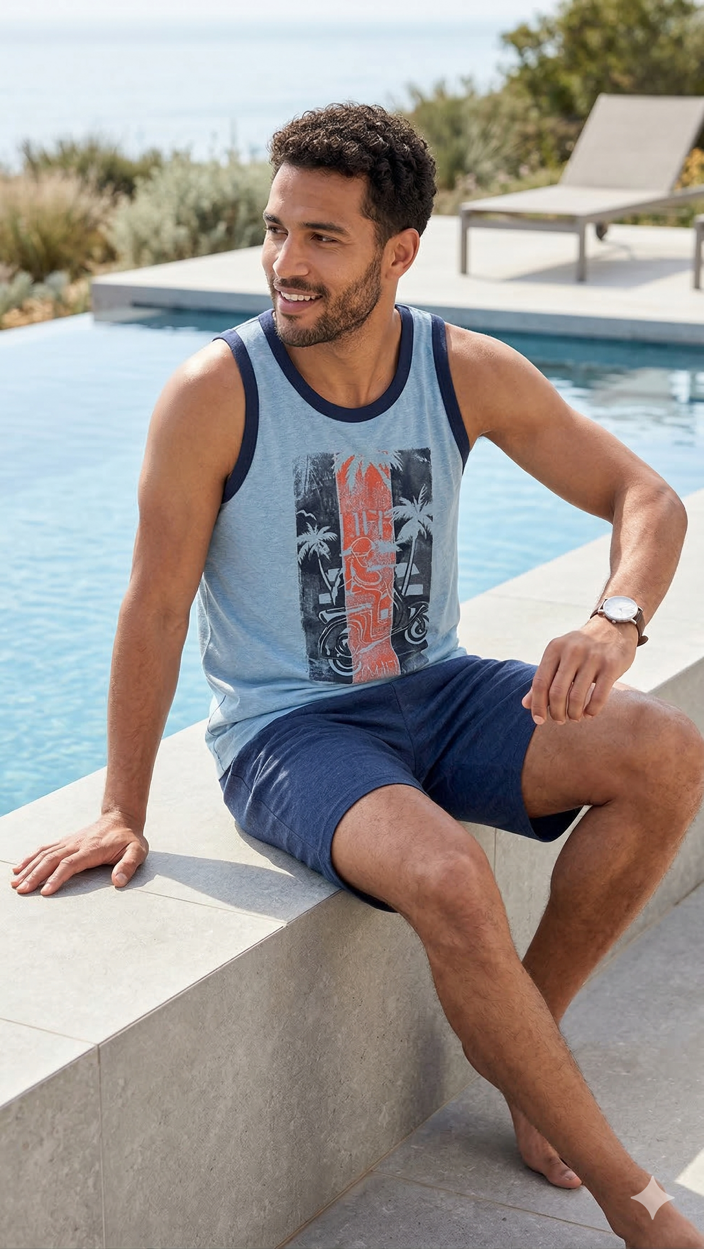 Pijama corto hombre Massana P261320 (Surf)