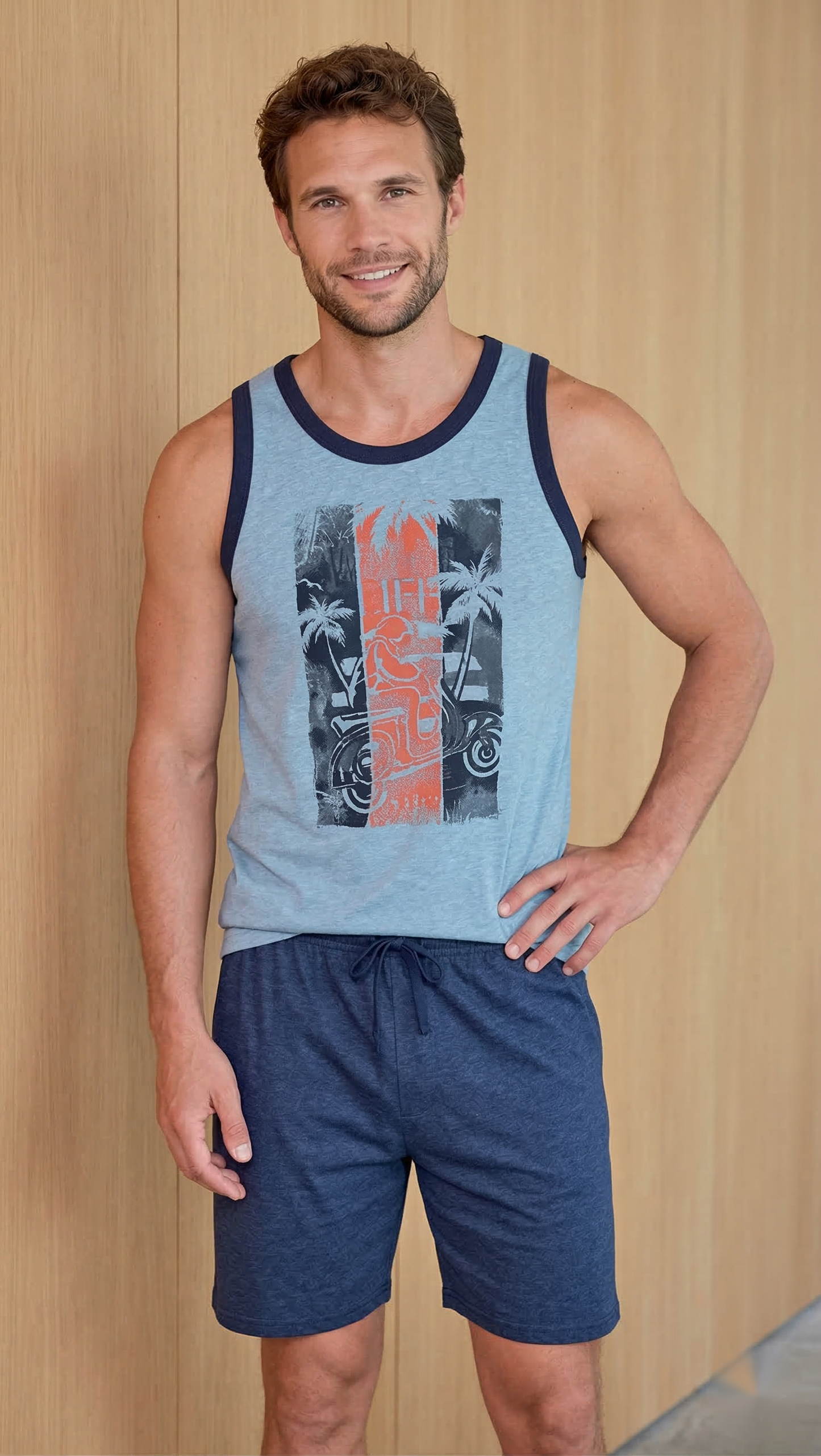 Pijama corto hombre Massana (Surf)