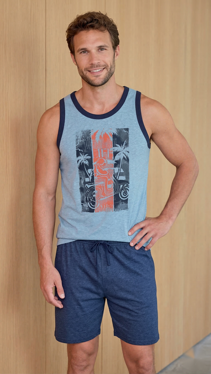 Pijama corto hombre Massana (Surf)