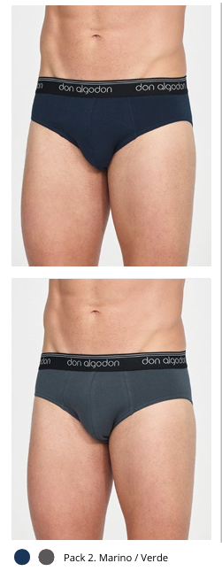 Pack de 2 SLIP DON ALGODÓN - S 0005